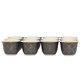 Al Saif Gallery Porcelain Arabic Coffee Cups Set, 12 Pieces - Golden Gray product image 1