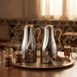 طقم ترامس حواء السيف غاليري، 0.7 / 1 لتر، قطعتين، حافظة داخلية زجاج حراري - أسود لامع product image 2