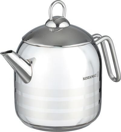 Korkmaz Dropa Turkish Samaro Double Stainless Steel Refrigerator, 0.9/2 Liter, 2 Pieces - Silver product image 4