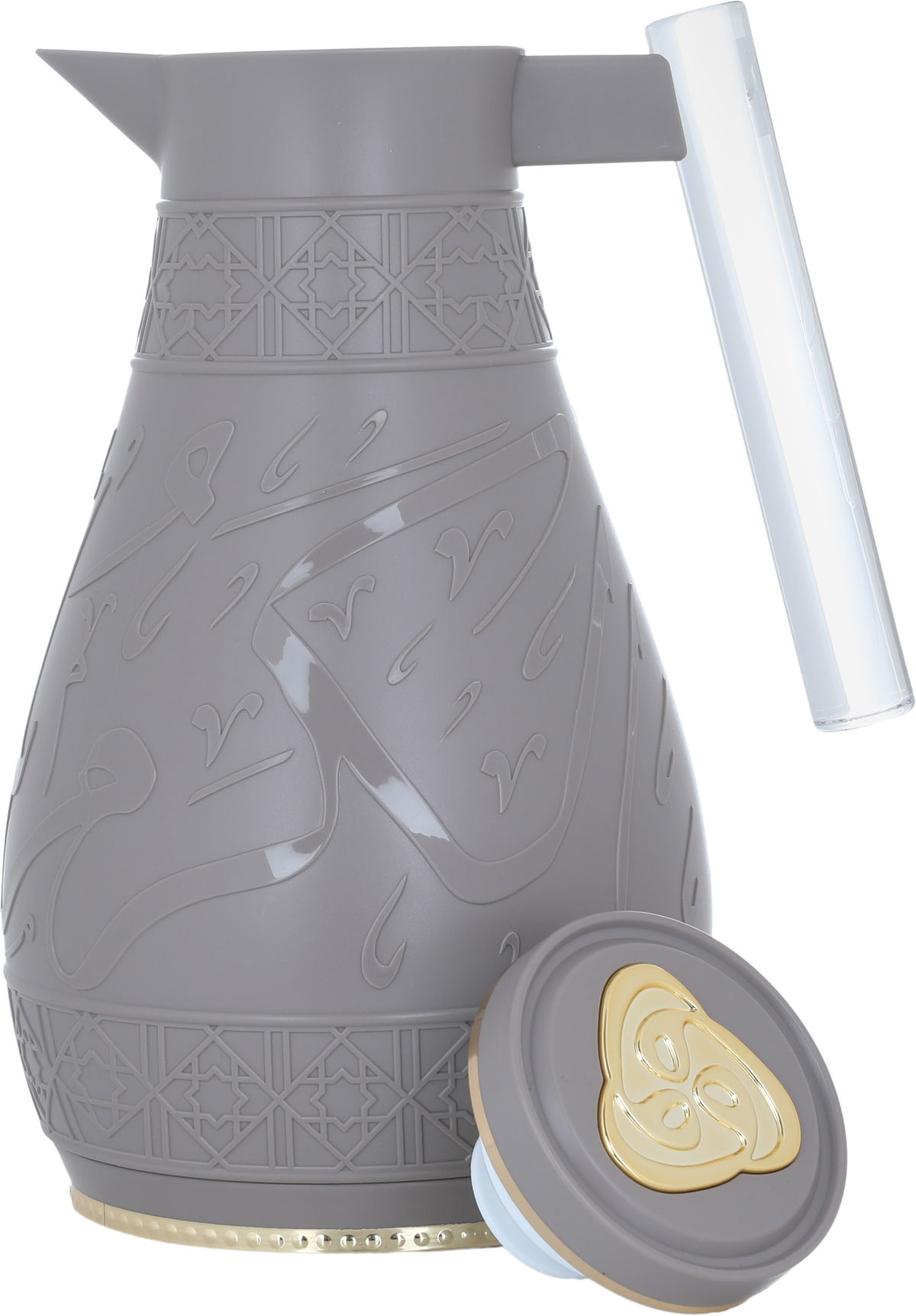 Al Saif Gallery Karam thermos set, 1/0.65 liter, Islamic pattern, thermal glass inner shell, plastic outer shell - Cappuccino product image 7