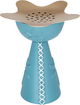 Al Saif Gallery steel incense burner, 17.5 x 13.5 x 13.5 cm, round, wooded pattern - blue product image 1