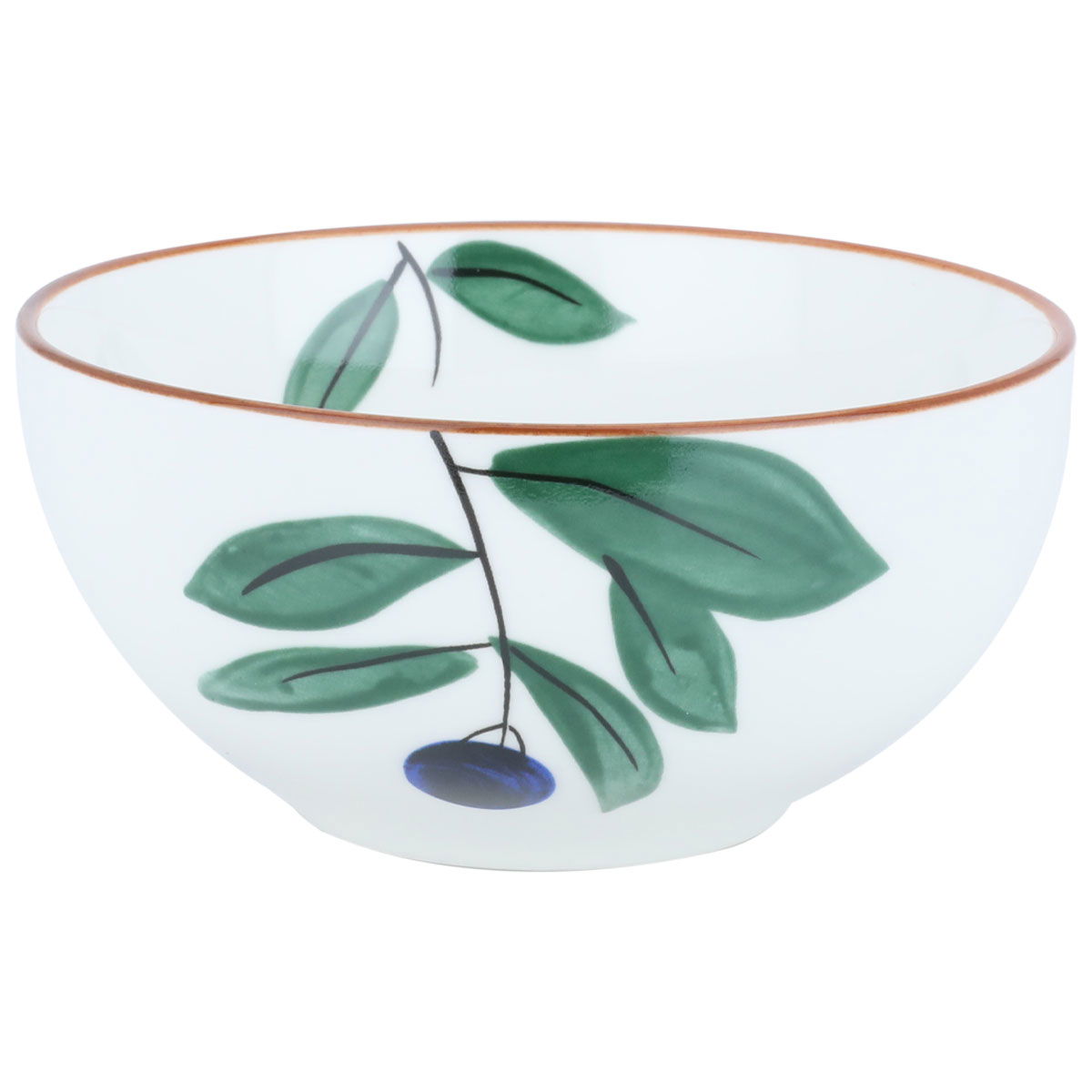 Al Saif Gallery porcelain bowl, 4.5 inches, round, fruit pattern - white product image