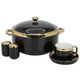 طقم سفرة بورسلان السيف غاليري، 51 قطعة، دائري - أسود product image 2