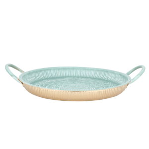 Al Saif Gallery Steel Serving Tray, 36x36x5 cm - Green product image 2