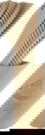 AL Saif Gallery Wooden Spoon Set, 5 Pieces - Light Brown product image 1