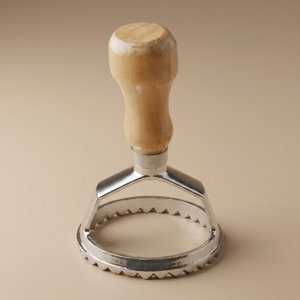 Al Saif Gallery Dough Cutter, 6.5 x 6.5 x 10 cm, with Wooden Handle - Silver product image