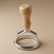Al Saif Gallery Dough Cutter, 6.5 x 6.5 x 10 cm, with Wooden Handle - Silver product image 1