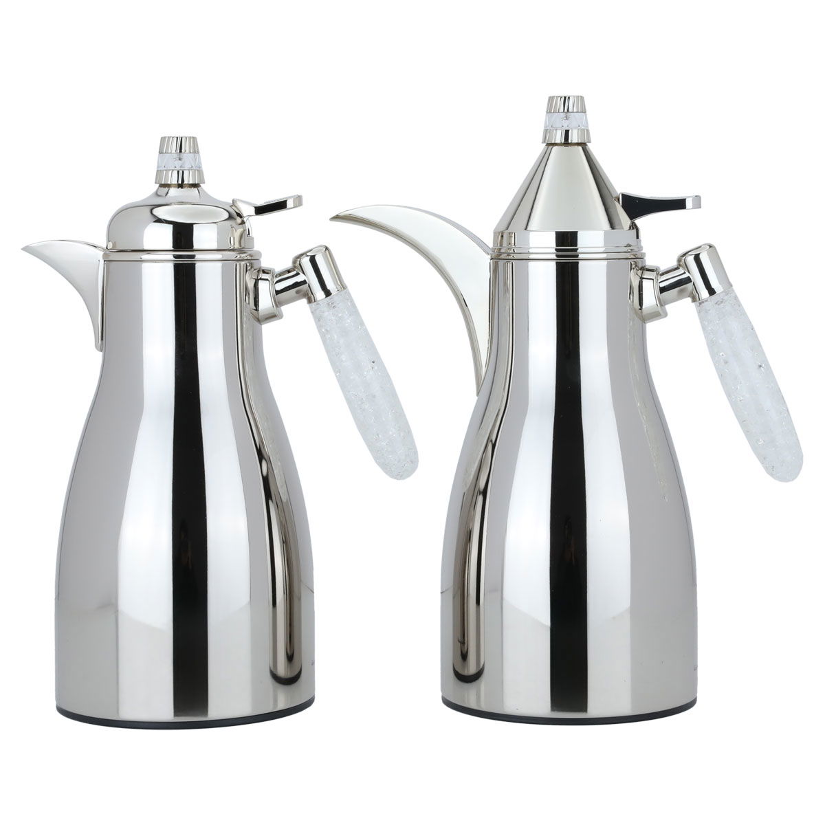 Al Saif Gallery Maimouna Steel thermos Set, 2 Pieces, 1 Liter - Silver product image 1