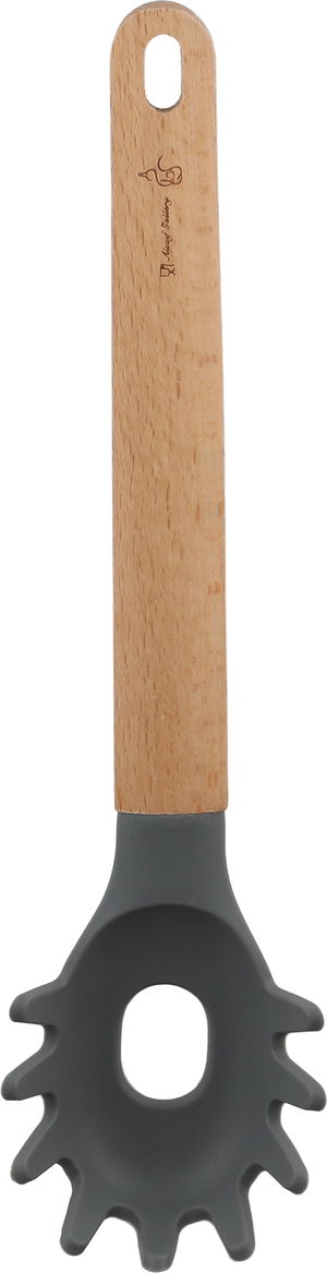 طقم ادوات مطبخ خشب سيلكون السيف غاليري، 5 قطع، يد خشبي - خشبي فاتح رمادي غامق product image 2