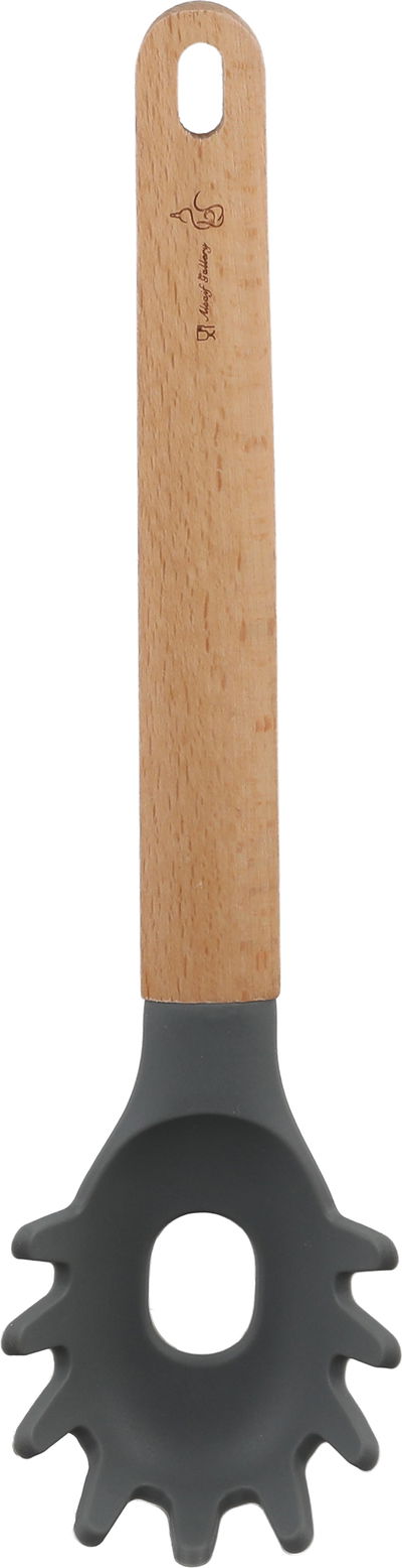 طقم ادوات مطبخ خشب سيلكون السيف غاليري، 5 قطع، يد خشبي - خشبي فاتح رمادي غامق product image 2