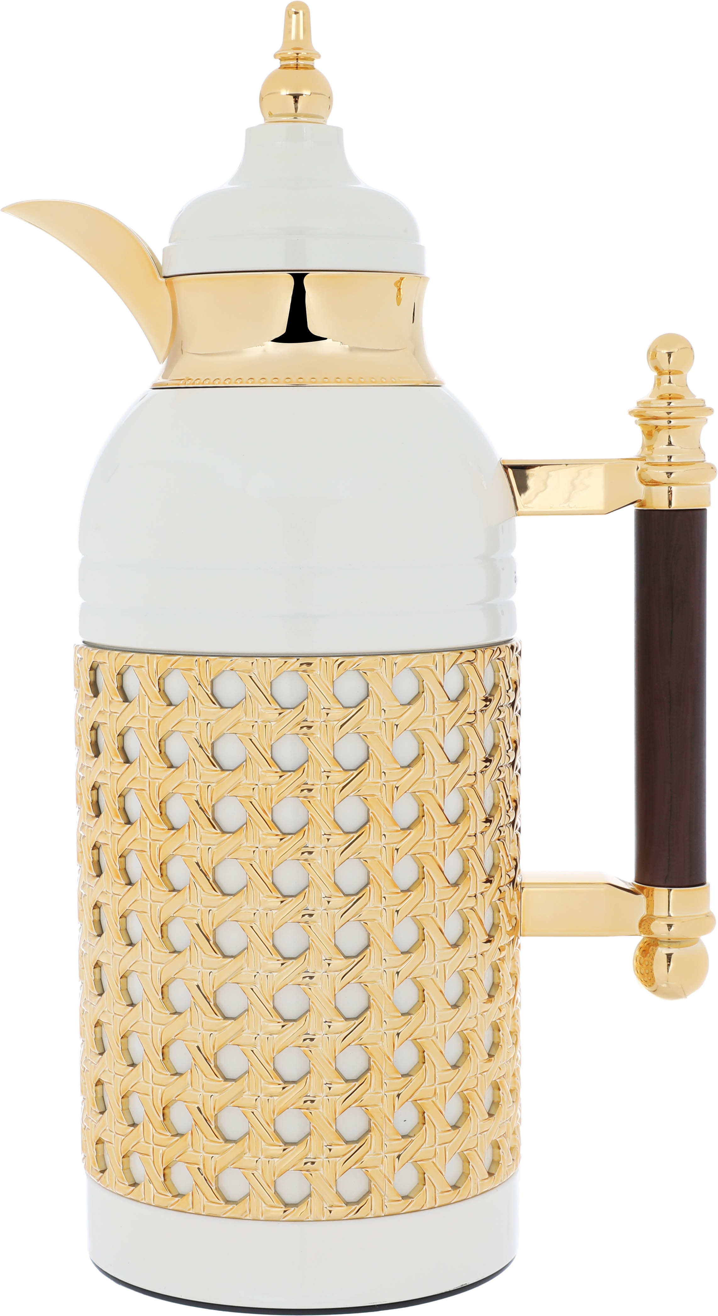 Al Saif Gallery Steel Thermos Set, 1 Liter, 2 Pieces - Golden White product image 5