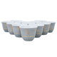 Al Saif Gallery Porcelain Arabic Coffee Cups Set, 12 Pieces - Golden Gray product image 1