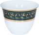 Al Saif Gallery porcelain Arabic coffee cups set, green patterned, 12 pieces - white product image 1