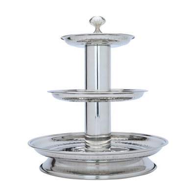 Al Saif Gallery steel serving stand, 3 levels - silver product image 2