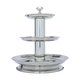 Al Saif Gallery steel serving stand, 3 levels - silver product image 2