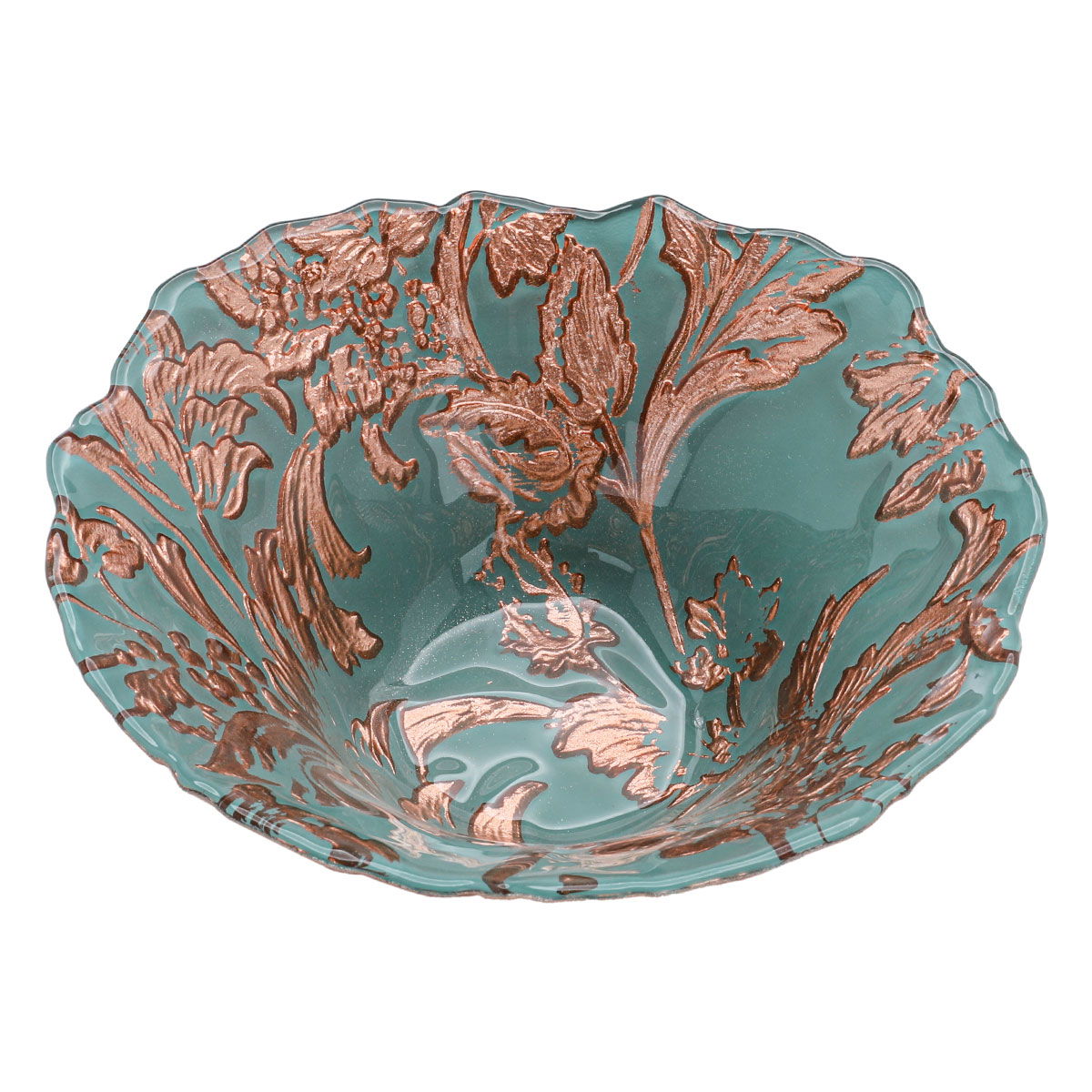 Al Saif Gallery Glass Serving Bowl, 15X15X6 Cm - Turquoise product image 2