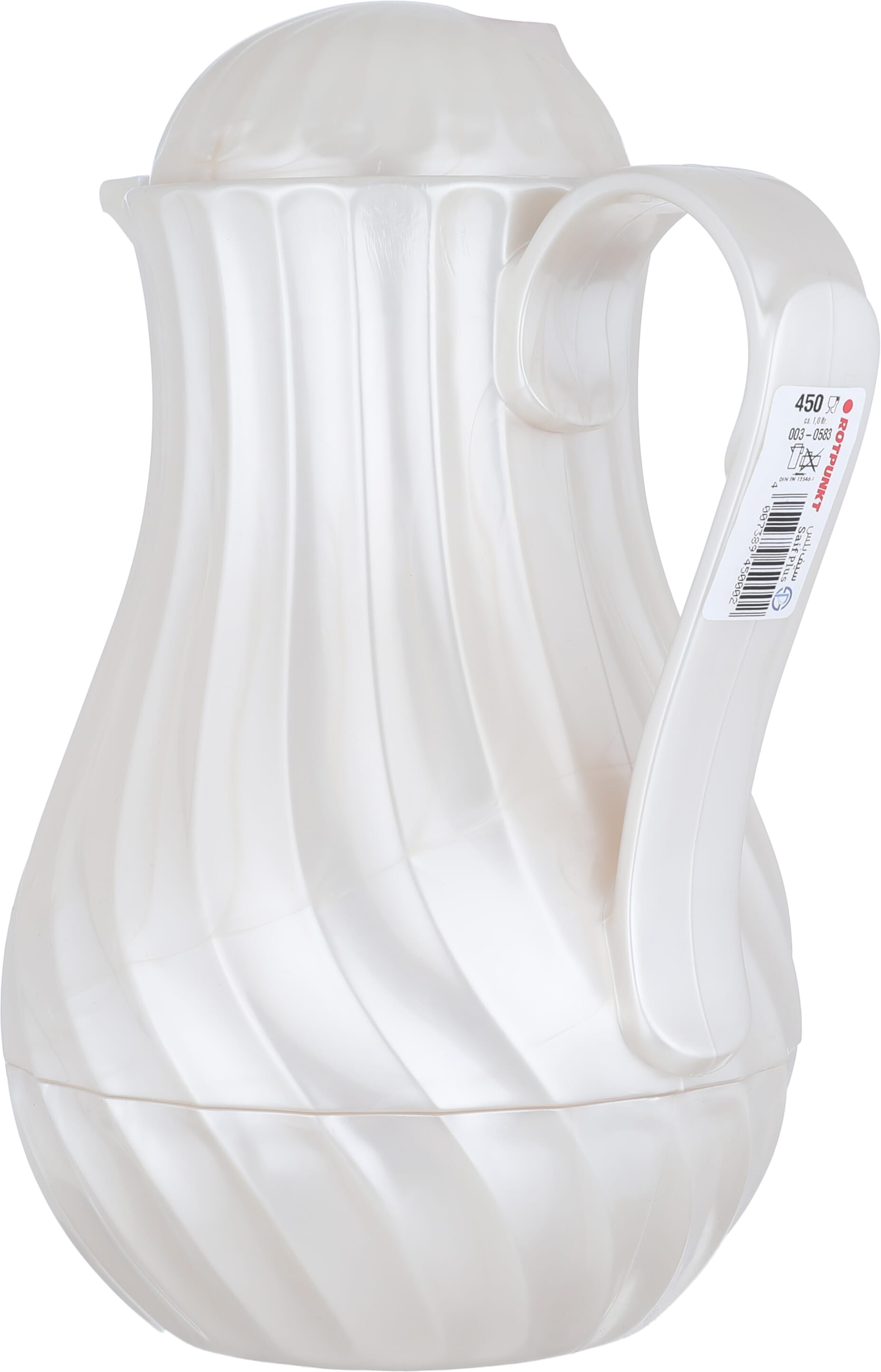 Rotpont thermos, 1 liter, glass inner container, plastic outer shell - white product image 2
