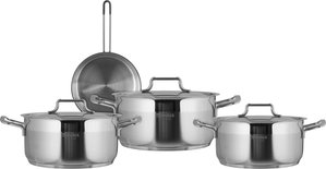 طقم قدور ستانلس ستيل مايرولكس، 7 قطع، غطاء استيل - فضي product image 2