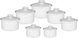Al Saif Plus Abu Taj Indian pots set, 15 x 9 cm, 14 pieces - silver product image 3