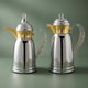 Al Saif Gallery Qamar thermos set, 1 liter, thermal glass inner container, steel outer shell - silver product image 1