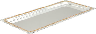 طقم تمرية ستانلس استيل السيف غاليري، 39x19x2 سم، طوفرية، صحن نواة - فضي ذهبي product image 4