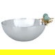 Al Saif Gallery Steel Serving Bowl, 18 x 18 x 7 cm, round, rose rim - silver product image 1