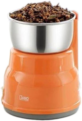 مطحنة قهوة جانو، 160 واط، 60 جرام، شفرات ستانلس ستيل، JN02701 - فضي برتقالي product image 3