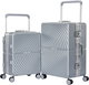 طقم شنط سفر بولي كربونات ليمرا، 2 مقاس، 4 عجلات، LMA-1912 - فضي product image 1