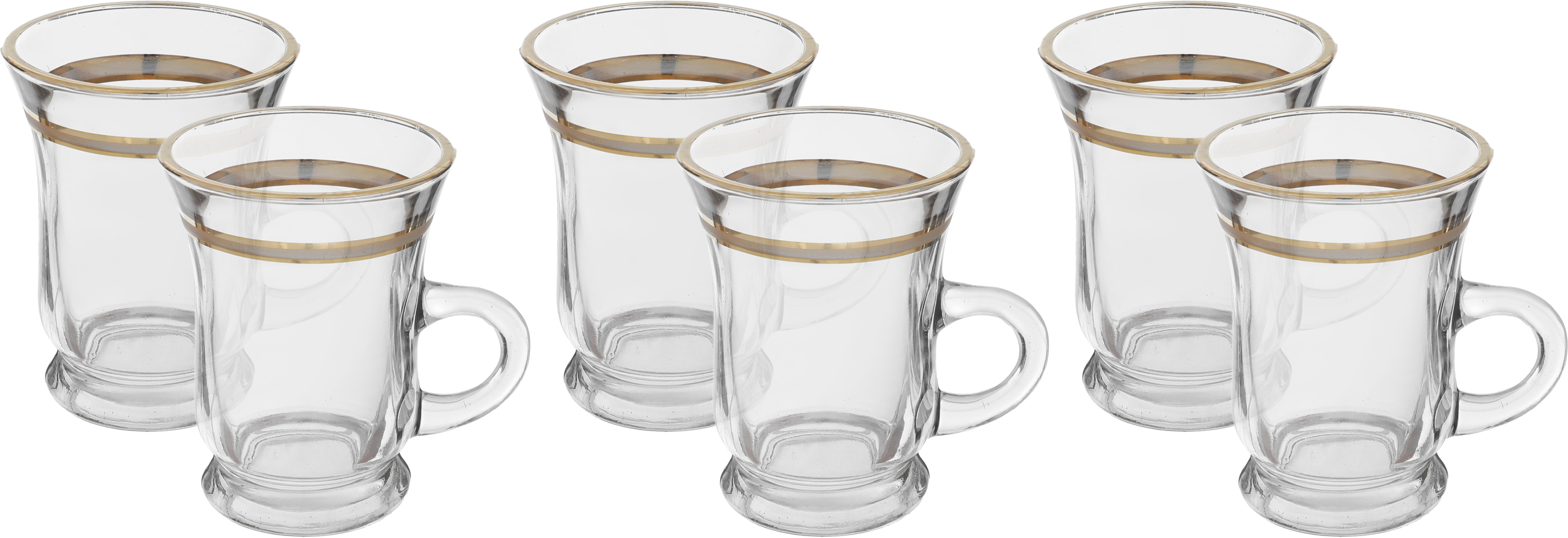 طقم بيالات ديما زجاج السيف غاليري، 200 مل، 6 قطع - شفاف product image