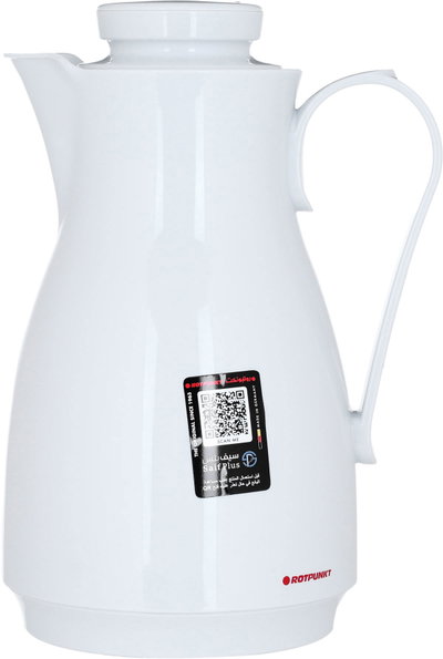 Rotpont Thermos, 1.8 litres, glass inner shell, plastic outer shell - pearl white product image 6