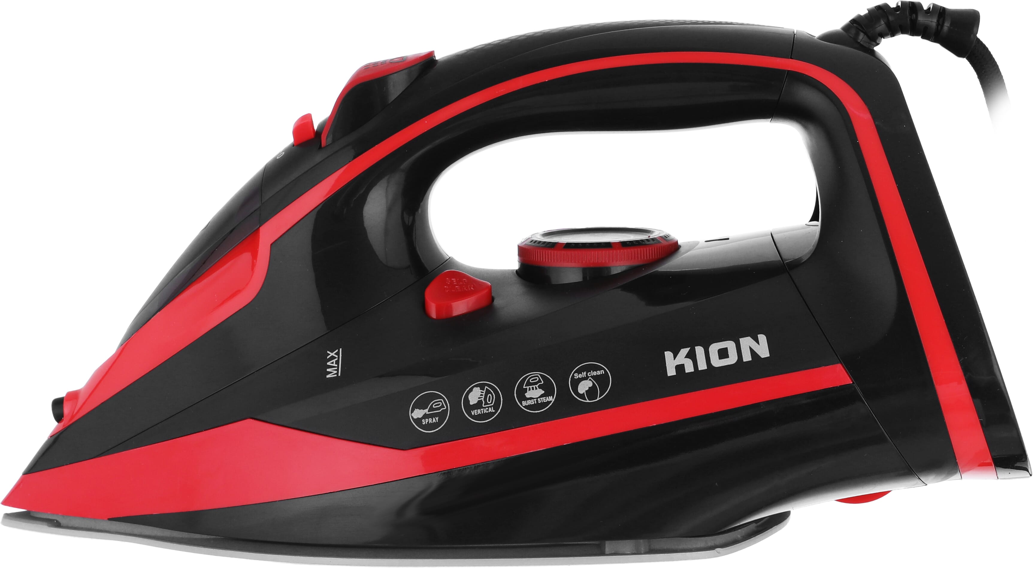 Kion KGC1008 Steam Iron, 2400 Watt, 350 Ml, Ceramic Soleplate - Black product image 2