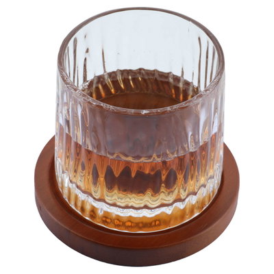 كوب زجاج السيف غاليري، 250 مل، قاعدة خشب - شفاف product image 2