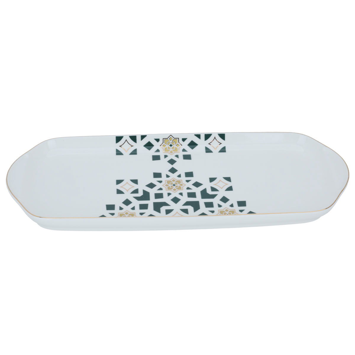Al Saif Gallery porcelain dessert plate, rectangular, 397 ml - white product image