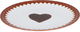 Al Saif Gallery porcelain serving plate, round, 20 cm, heart pattern - brown product image 1