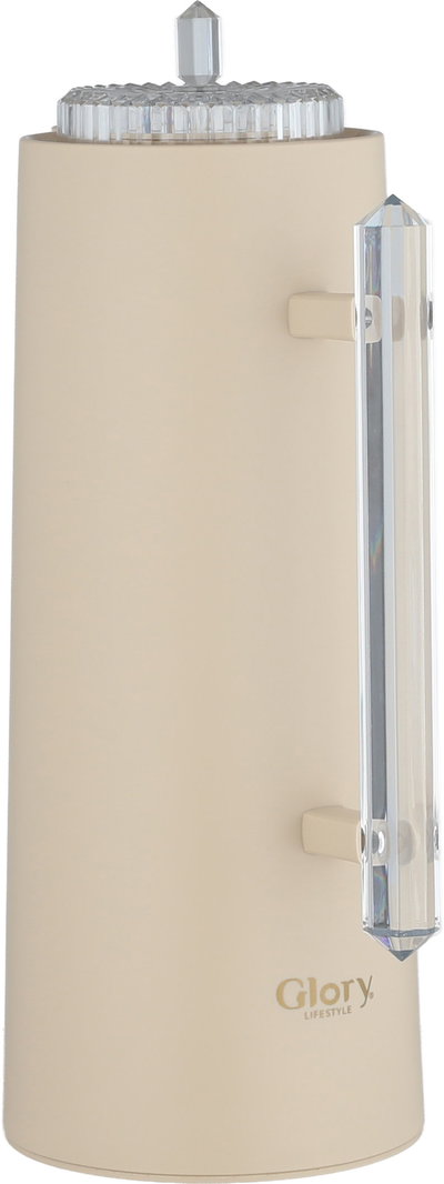 Glory Lean Thermos, 1 Liter, Glass Inner Container, Push Button, Transparent Handle - Dark Beige product image 3