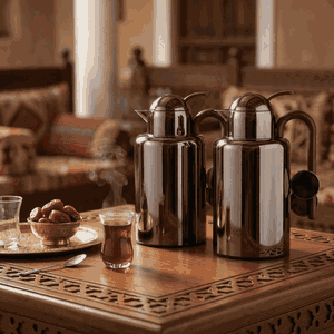 طقم ترامس اكرام السيف غاليري، قطعتين، 1/1.5 لتر، حافظة داخلية زجاج، يد خشبي - اسود product image 2