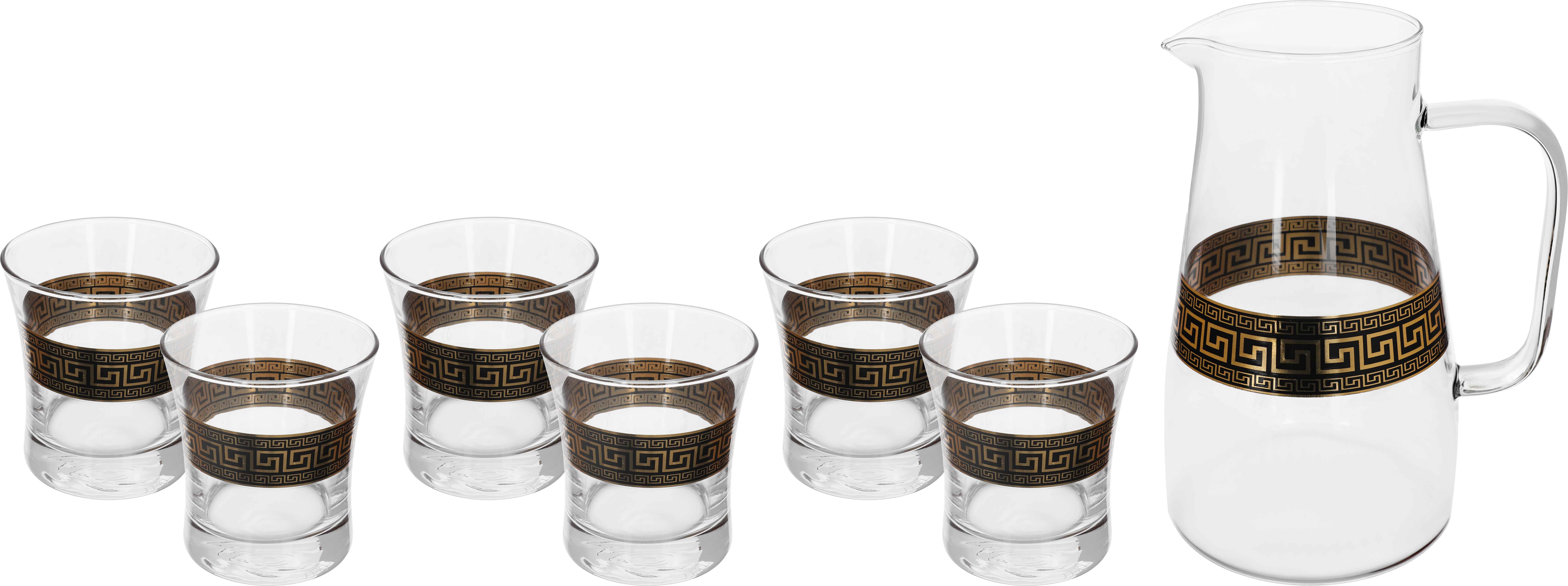 طقم جيك مع كاسات زجاج السيف غاليري، 5 قطع - شفاف product image