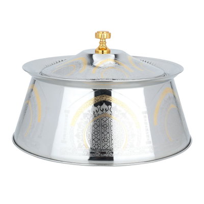حافظة طعام ماجليت استيل السيف غاليري، 3500 مل، منقوش ذهبي - فضي product image 1