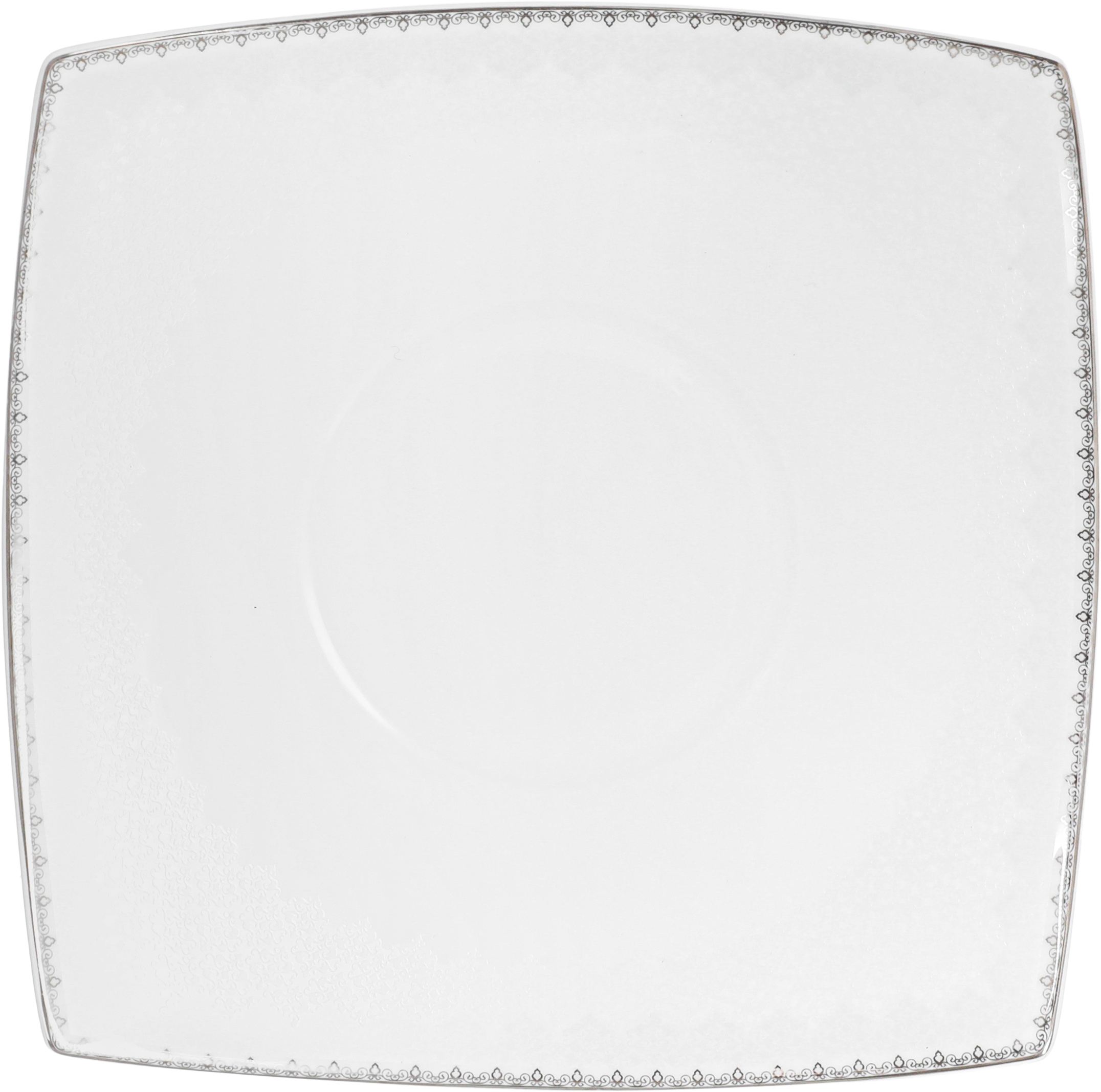 طقم سفرة بورسلان دانيا، 77 قطعة - ابيض فضي product image 18