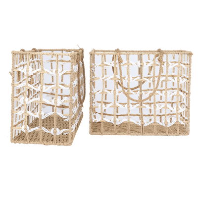 Diamond Glow Wicker Thermos Bags Set, 2 Pieces - Beige product image 4