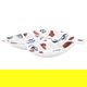 Al Saif Gallery porcelain serving plate, rectangular, three sections - colored product image 1
