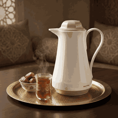 Thermos 430 Rootpunkt , 1 Liter, Glass Inner Container, Plastic Outer Body - beige Brown product image 2