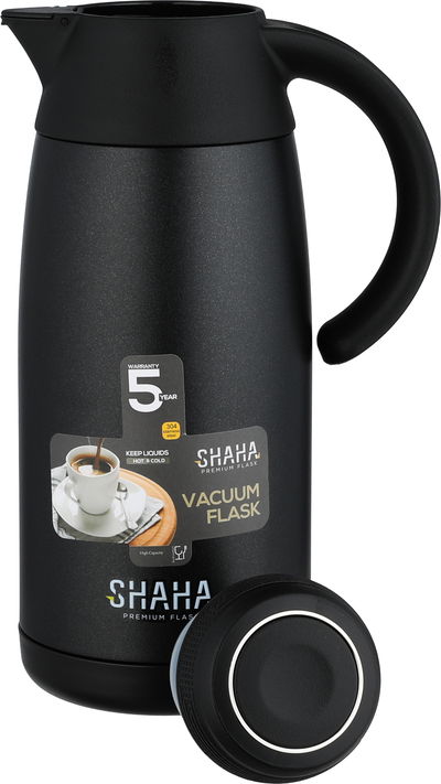 ترمس شاها، حافظة داخلية ستانلس ستيل1.1 لتر، ضغاط - أسود product image 4