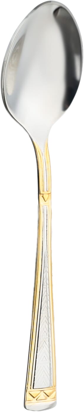 Al Saif Gallery steel sweet spoon set, 6 pieces, triangle pattern - silver product image 2
