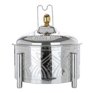 سخان طعام وعاء مزدوج وغطاء منقوش 8000 مل - فضي product image