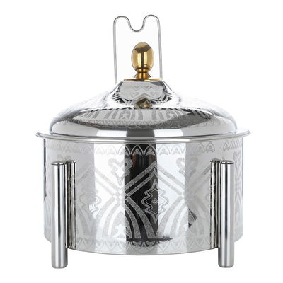 سخان طعام وعاء مزدوج وغطاء منقوش 8000 مل - فضي product image 1