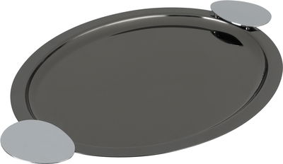 طوفرية تقديم ستانلس استيل السيف غاليري، 35x27x1 سم، بيضاوي ، يد فضي - أسود فضي product image 2