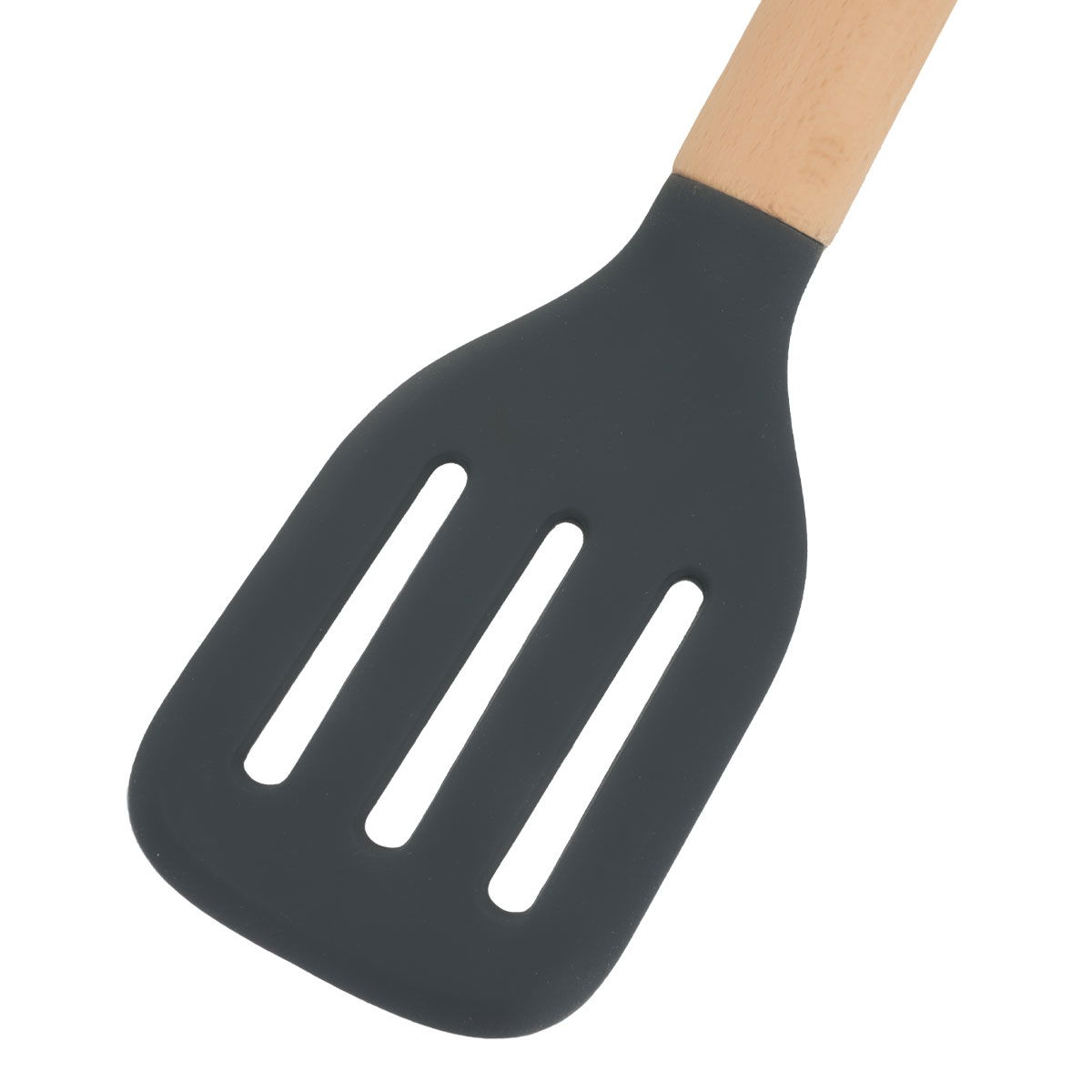 Al Saif Gallery silicone cooking pan, with wooden handle - brown product image 3