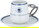 Al Saif Gallery porcelain coffee cup set, eye pattern, with saucer, 12 pieces - white product image 2