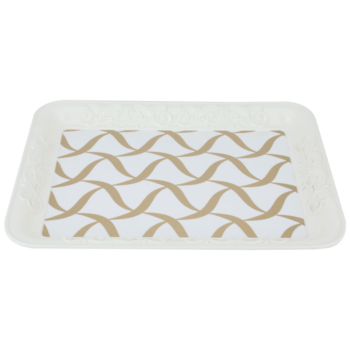 Tofaria Al Saif Gallery Melamine, 40 x 30 x 3 cm, rectangular, decorated brown - white product image 2